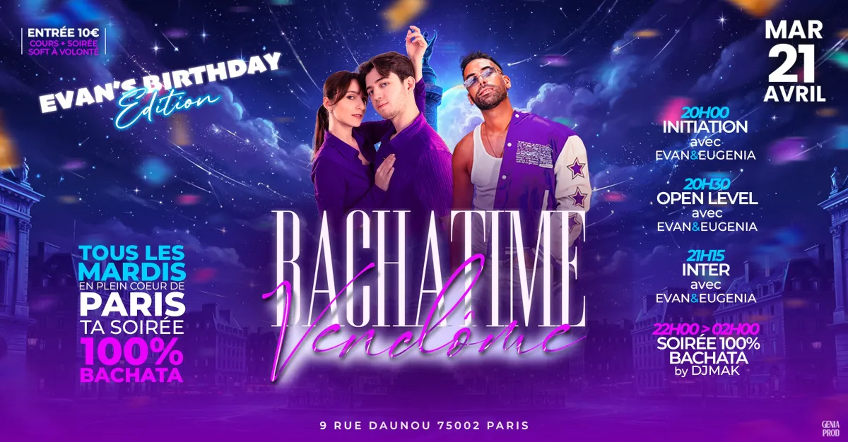 Affiche de Bachatime Vendome - 3 cours 3 Niveaux