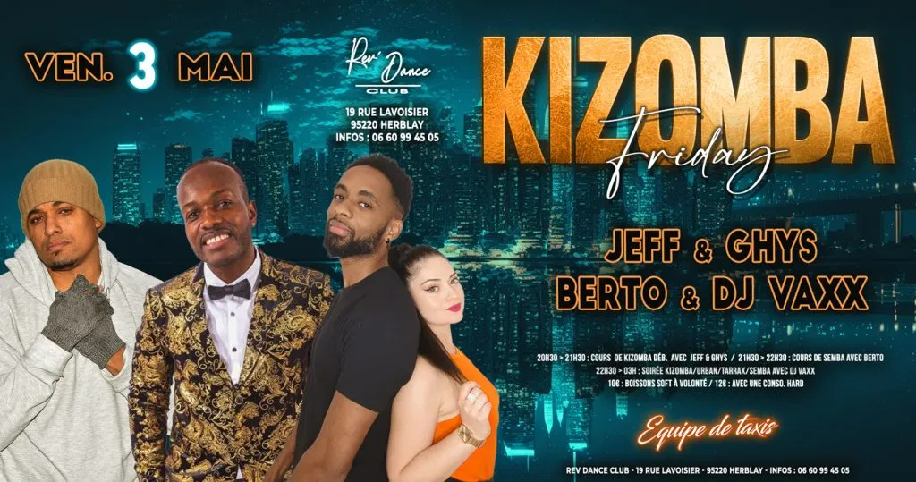 Affiche de Friday Kizomba chez Rev Dance Club