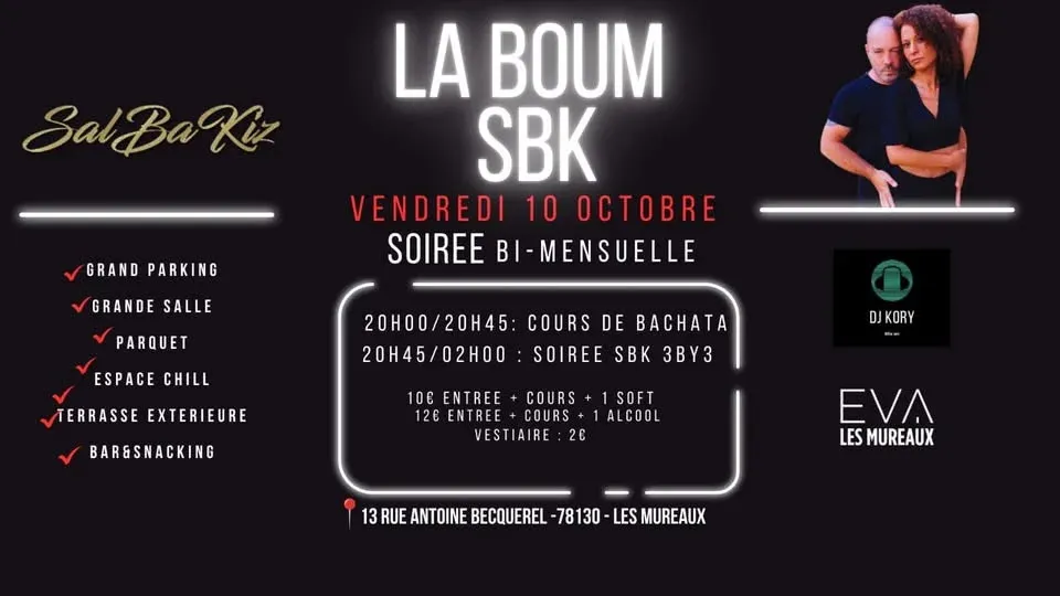 Cours + Soirée - SBK - Bimensuel - 1 vendredi sur 2 — Les Mureaux