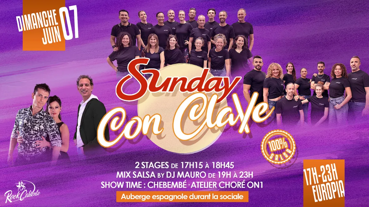 Affiche de Sunday Con Clave — Après-midi Salsa @ Europia
