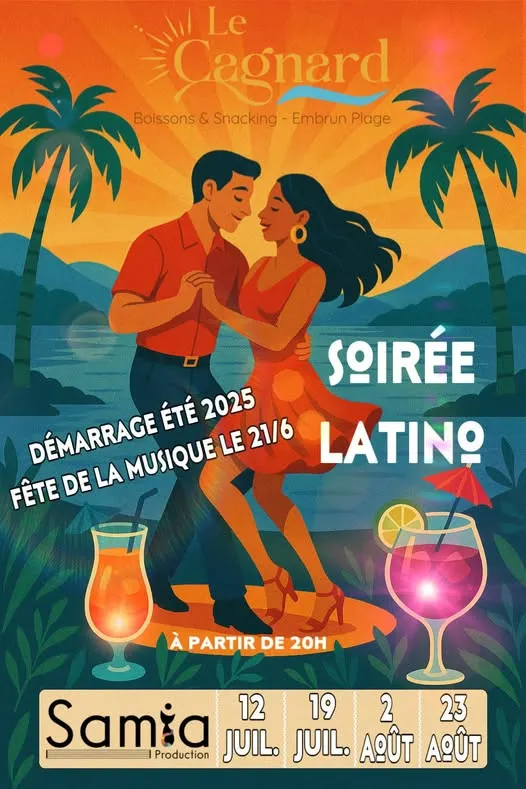 Soirée latino d'été 2026 au Cagnard à Embrun — Embrun