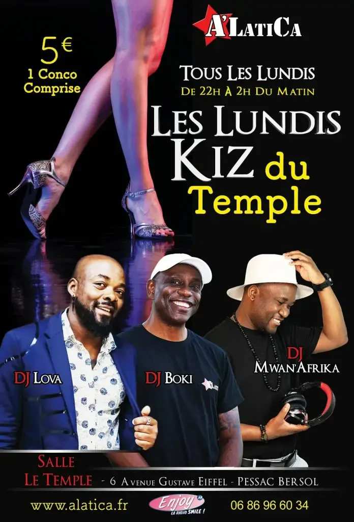 Soirée - Kizomba-Semba-Funana - Hebdo - tous les lundis  — Pessac