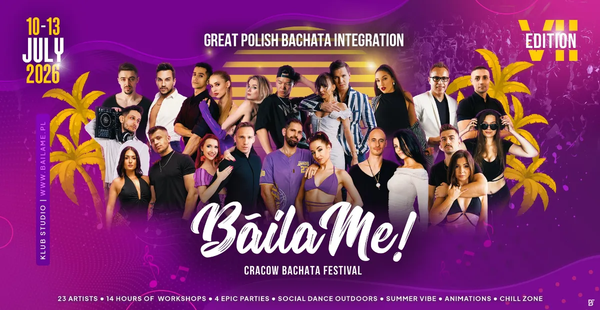 Affiche de BáilaMe Cracow Bachata Festival 2026