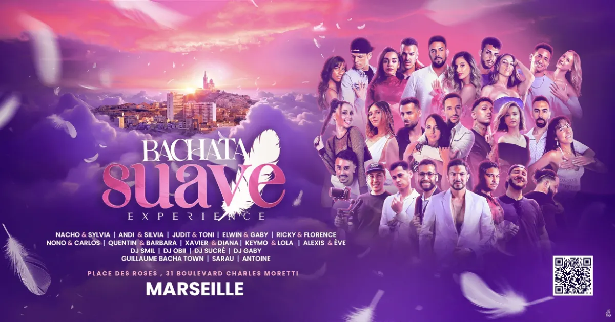 Affiche de Bachata Suave Expérience 2026 — Marseille
