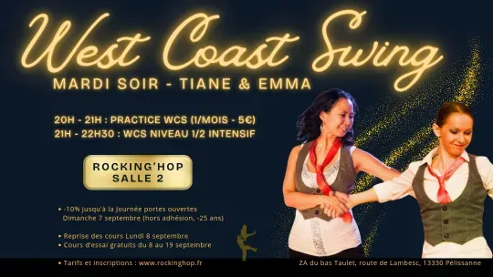 Affiche de Cours de West Coast Swing 