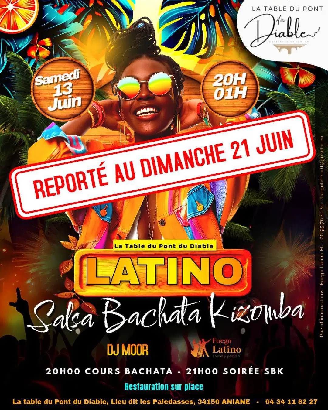 Affiche de Grande Soirée Latino (Fête de La Musique) (Aniane)