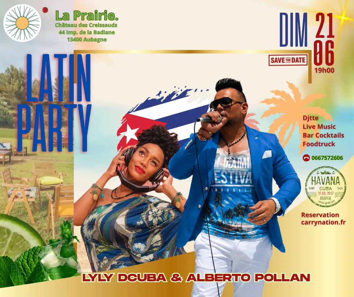 Affiche de Latin Fête de la Musique Lyly DCuba Alberto Pollan