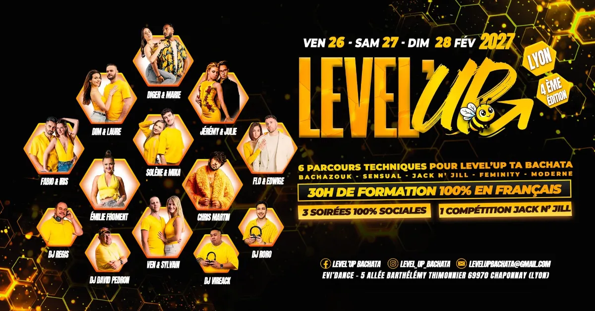 Level'UP BACHATA festival LYON 2027 — Chaponnay