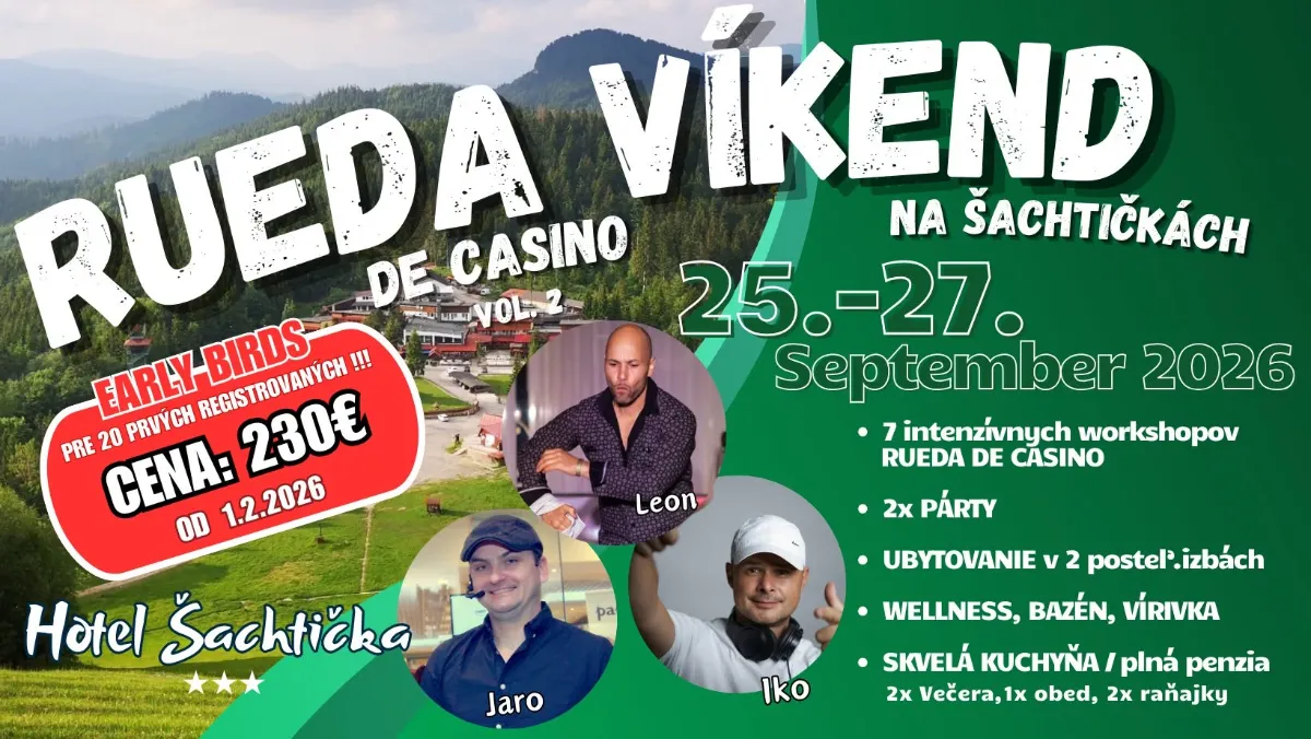 RUEDA DE CASINO VÍKEND  – ŠACHTIČKY — Šachtičky