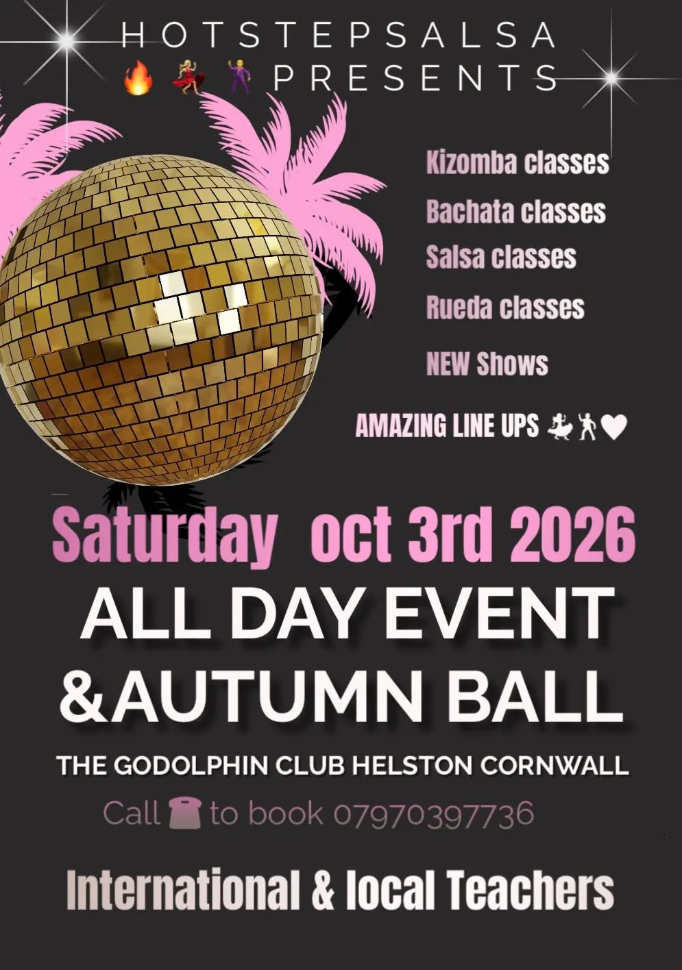 All day SBK EVENT SAT OCT 3RD INTERNATIONAL & LOCAL TEACHERS — Helston
